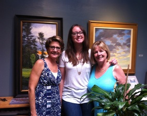 Laurel Daniel, Susannah Morgan and Christine Beck in The Davis Gallery in Austin, Tx